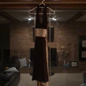 Brown dress halter top